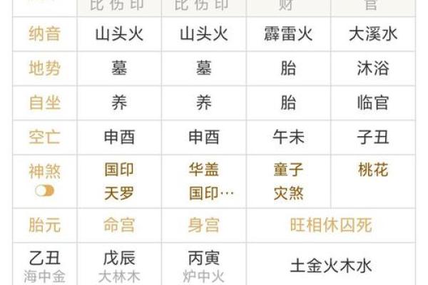 八字算命排盘