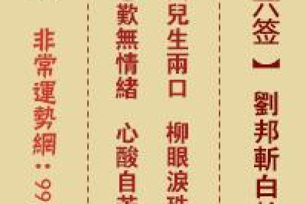 吕祖灵签60签解签