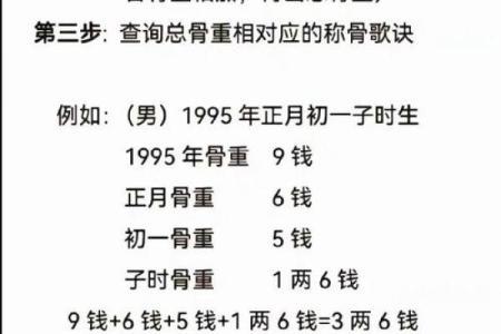 称骨算命详细解释