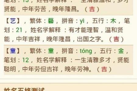 测试打分的名字