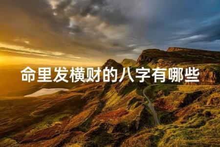 八字横财