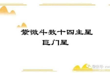 紫薇斗数+巨门星
