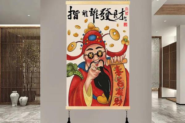看看家中的财神挂画放在哪个位置好