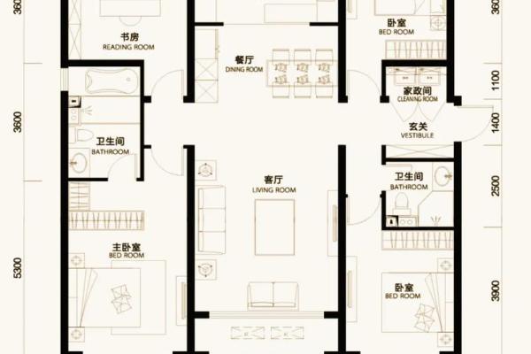方正房子的风水格局图