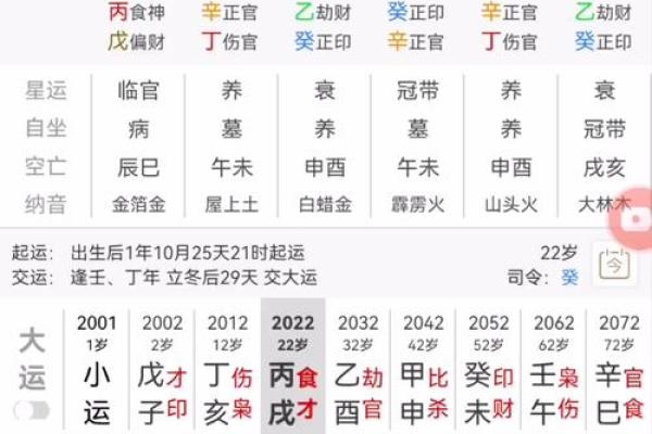 八字财星查询表