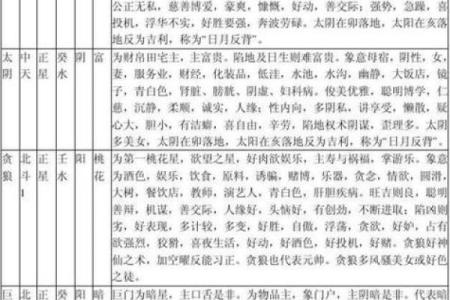 紫薇斗数的星曜属性