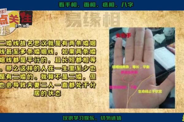 图解：手相婚姻线算命