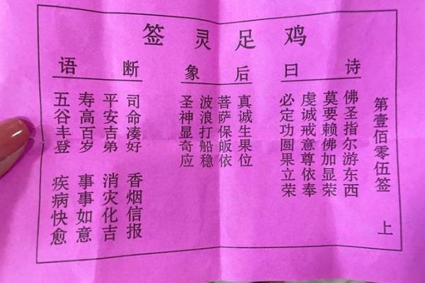 新年灵签都有啥