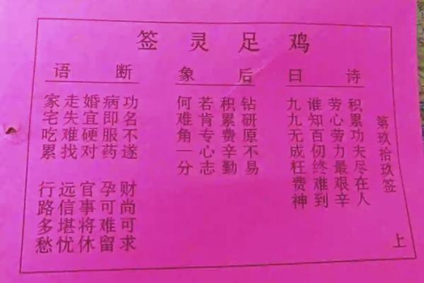 玄天上帝灵签1签解签
