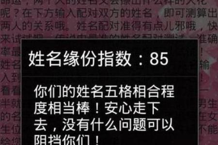 免费测试姓名配对,免费姓名配对缘分测试