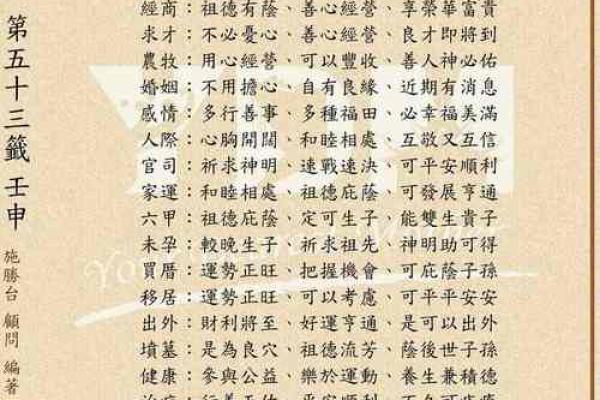 妈祖灵签抽33