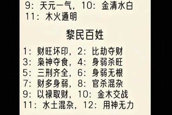 八字格局成败救应条件表格