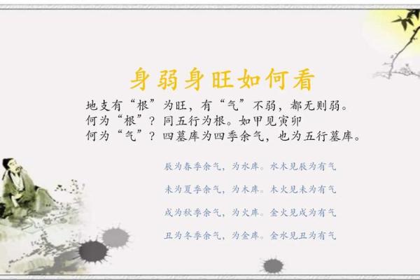 八字身强身弱