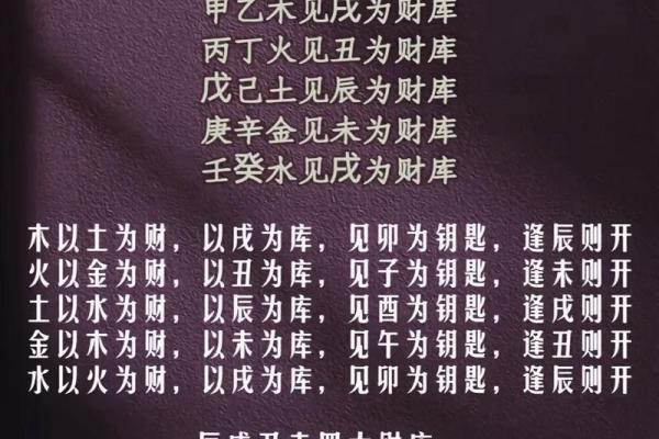 八字里财库