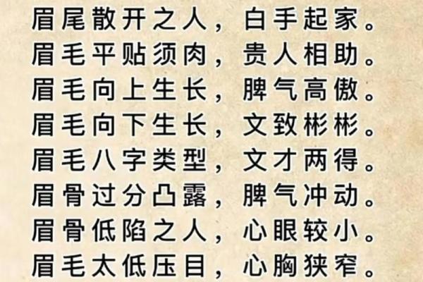 八字眉毛修饰图解女人命运