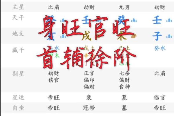 八字身旺官财透干