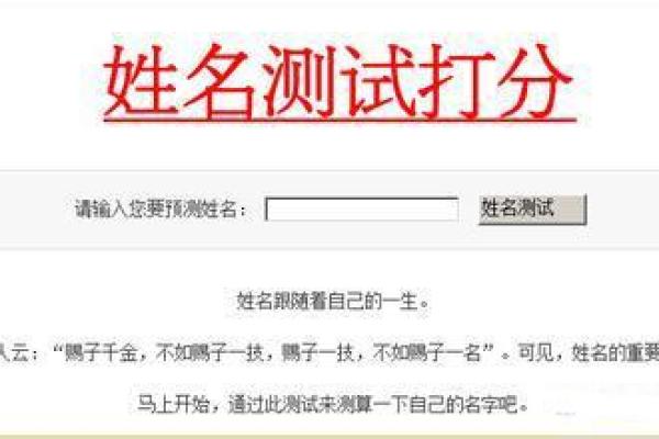 取名打分免费测试软件下载