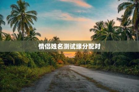 情侣测试姓名配对 情侣测名字配对？