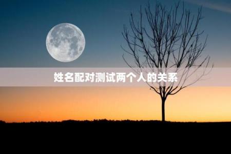 名字配对测试两人关系