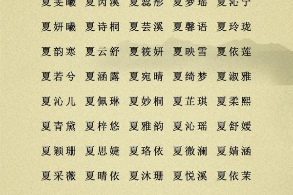 夏姓女孩名字大全-夏姓女孩起名字大全-夏姓名字大全姓名