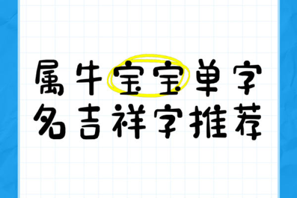 中午1点出生的属牛男孩适合取什么名字姓名
