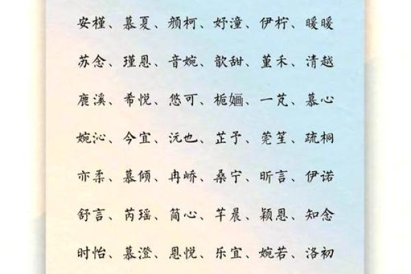 2021年7月17日出生的女孩名字集锦,取名喜用字分享姓名